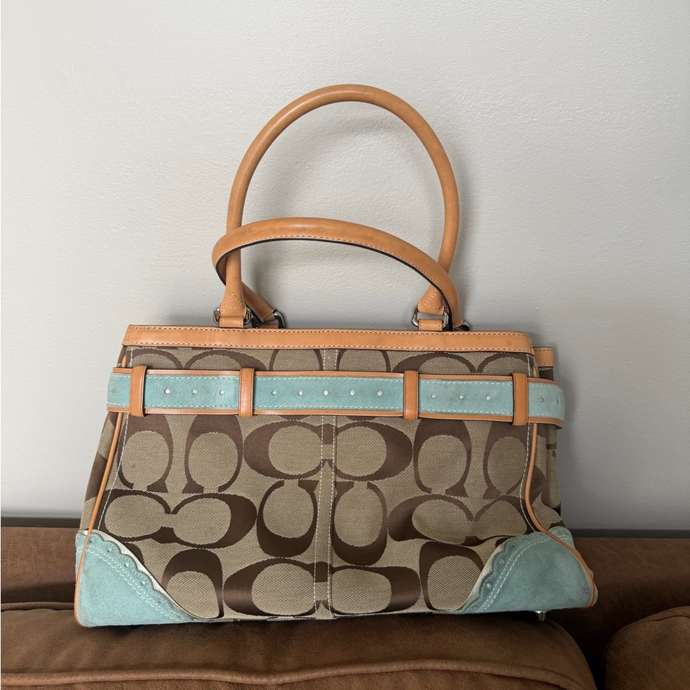 Vintage coach under the sea Hampton satchel - Picture 3 of 8